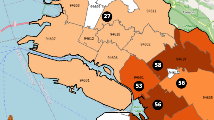 Map shows East Oakland hit hardest by COVID-19