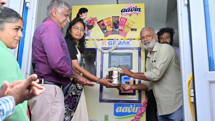 Aavin’s automatic milk vending machine launched in Udhagamandalam