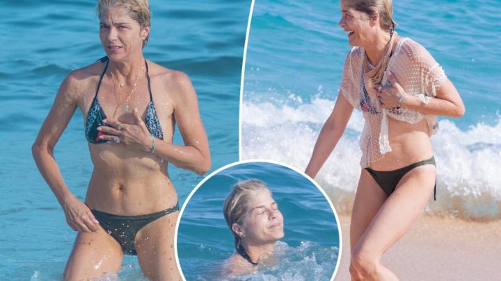 Selma Blair goes for a dip in Mexico one year after revealing she was ‘truly’ in MS remission