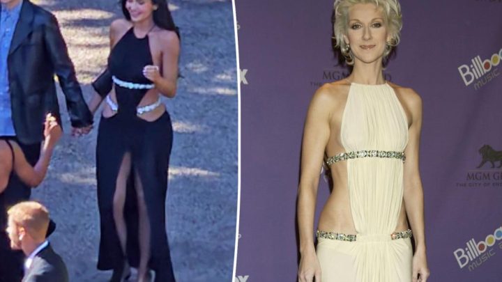 Celine Dion wore Kylie Jenner’s wild cutout wedding-guest dress first