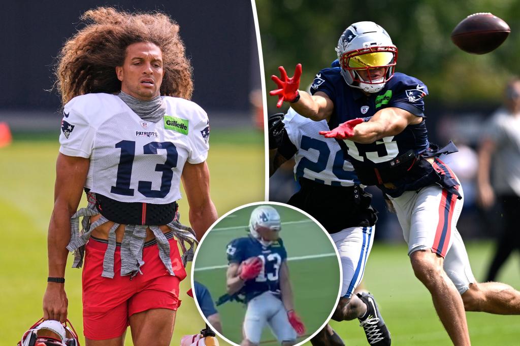 Mack Hollins breaks out adult-themed TD celebration after long practice score