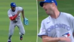 Max Scherzer loses it after Blue Jays outfielder inexplicably misplays fly ball in game-changing mistake