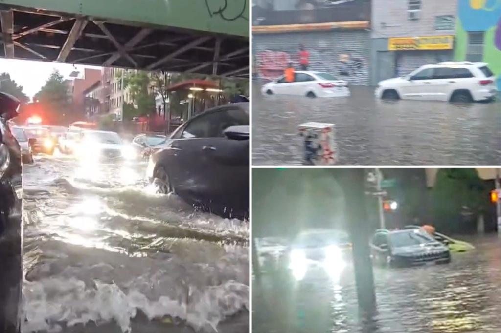 NYC streets almost turned to rivers after being hit by heavy storms