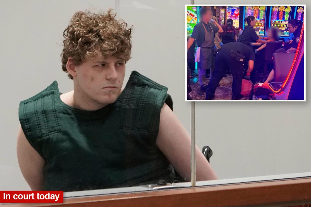 Accused casino slasher flashes evil glare wearing suicide vest in first court appearance