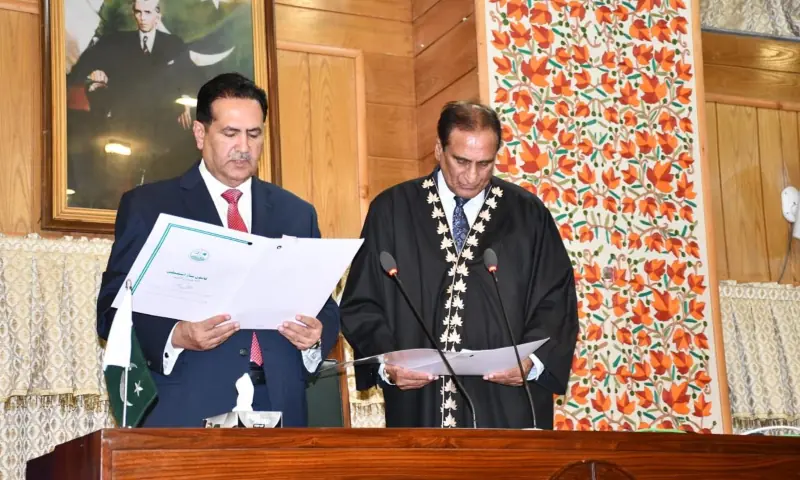 Speaker, deputy speaker take oath after election to AJK Assembly