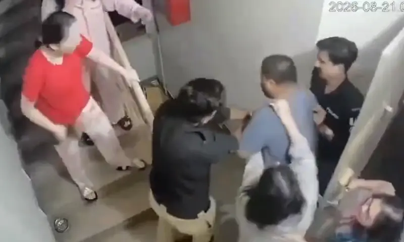 Inquiry ordered as CCTV footage emerges of police's alleged involvement in scuffle in Karachi's DHA