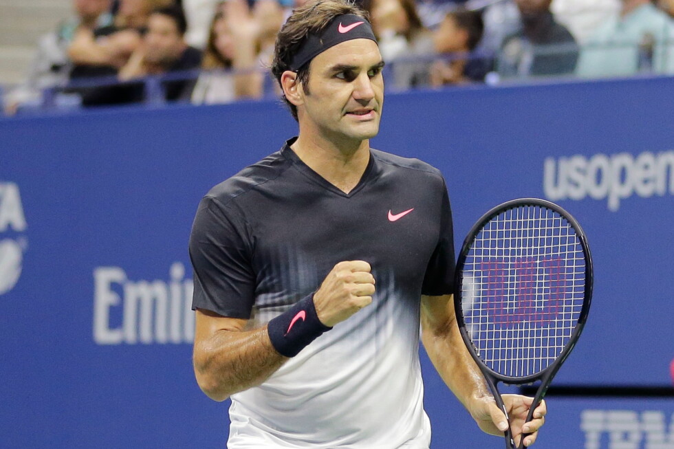 Roger Federer celebrated upon his return to the US Open for an exhibition against Andy Roddick