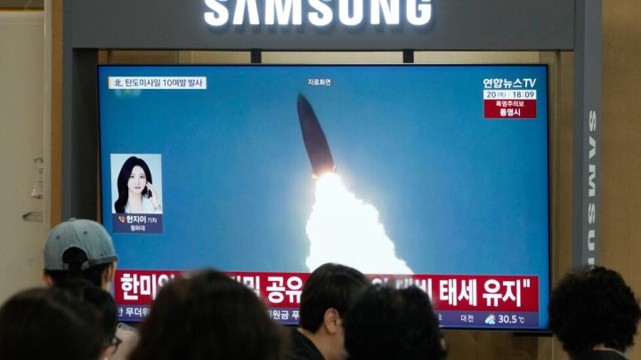 North Korea fires barrage of missiles toward the sea after dismissing overture from Trump