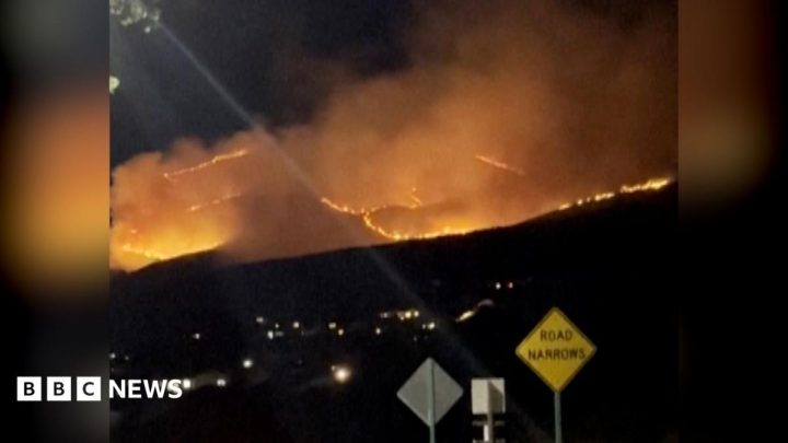 Watch: Wildfire seen near Reno as tens of thousands told to evacuate
