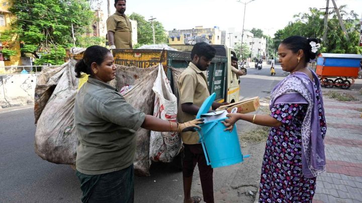 Erode Corporation mandates source segregation of waste in colour-coded bins