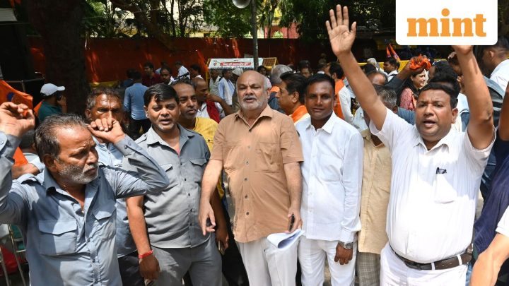 DA hike: BMS stages protest at Jantar Mantar to push employee demands