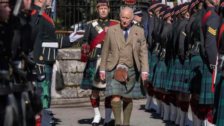 King Charles arrives at Balmoral Castle
