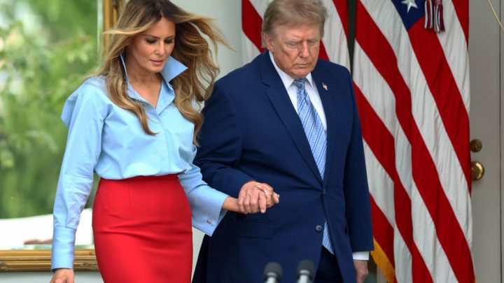 Melania Trump Jokes About Lengthy Public Absence Alongside President