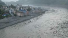 Aerial video shows devastation in flood-hit Nepal