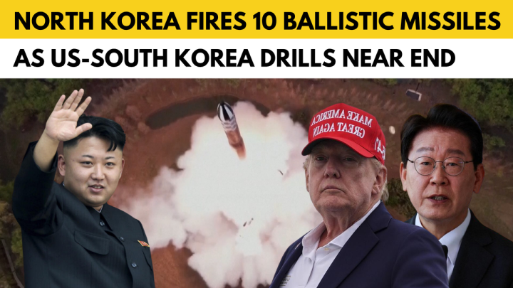 Watch: North Korea fires 10 ballistic missiles as U.S.-South Korea drills near end