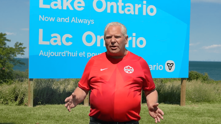 Ontario’s Doug Ford prods Trump with sign rejecting ‘Lake America’ name