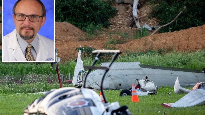 Pilot killed in crash with Pennsylvania State Police helicopter ID’d as ER doctor as ‘dramatic’ video of collision revealed