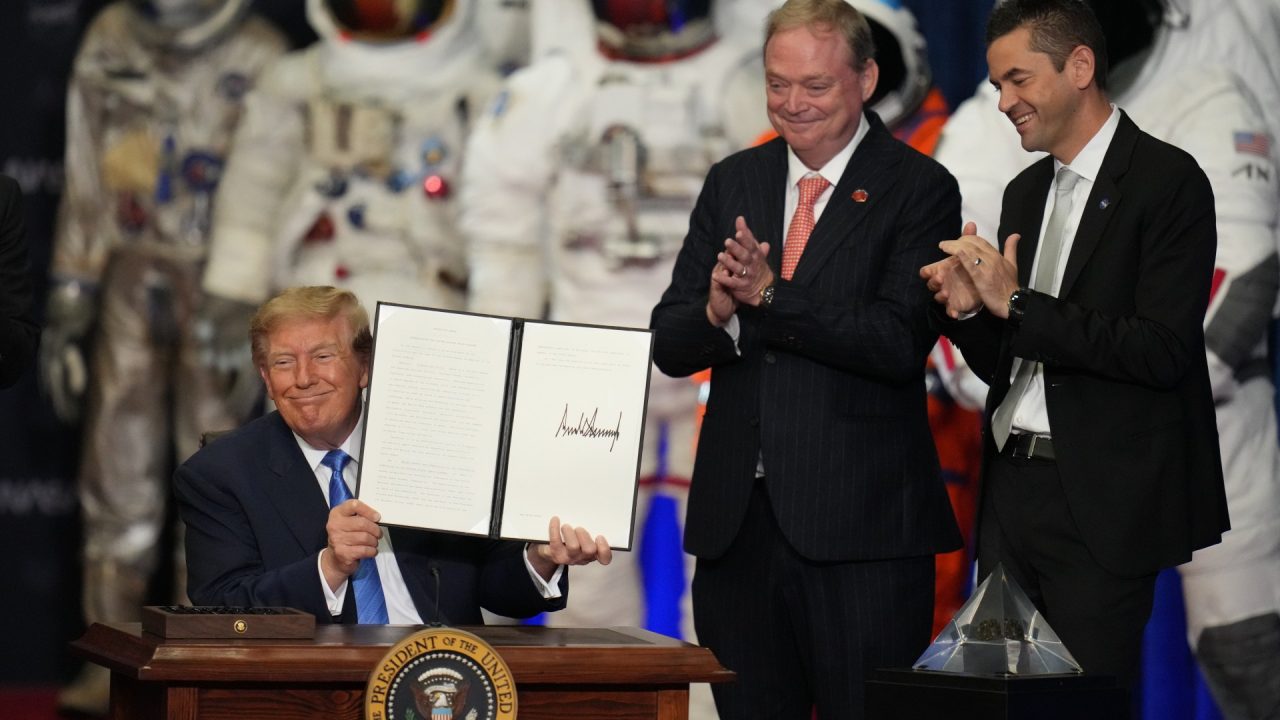 President Donald Trump signs order creating US Space Academy