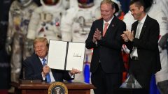 President Donald Trump signs order creating US Space Academy