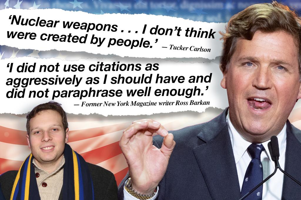 This week in Whoppers: Tucker Carlson muses on supernatural origin of nukes, ex-NY Mag writer wishes he copied better, and more