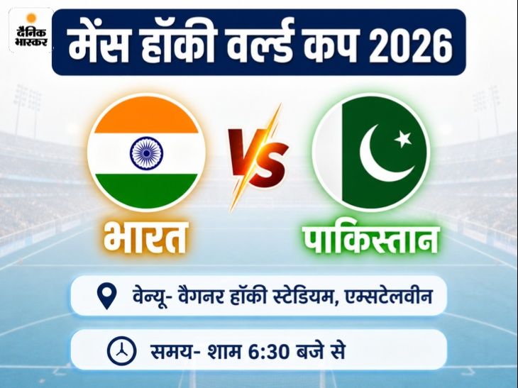 हॉकी वर्ल्ड कप में आज भारत Vs पाकिस्तान: पिछले 10 साल से टीम इंडिया नहीं हारी; जीते तो टॉप-8 में पहुंचेंगे0:46Play video