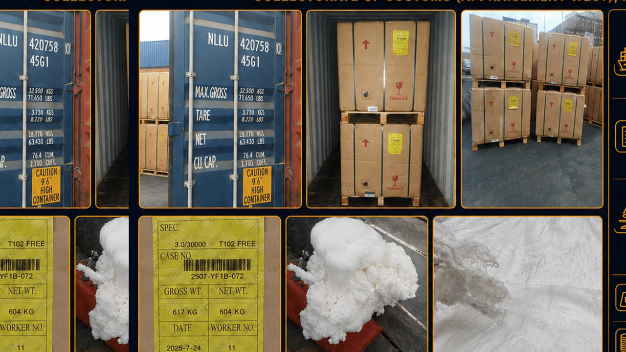 Customs Seizes 25,000 Kg Cigarette-Making Material in Karachi