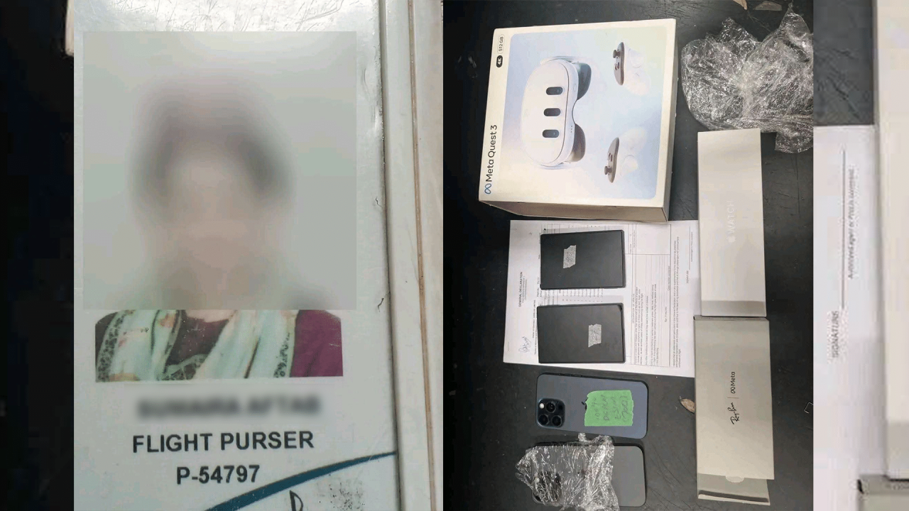 PIA Air Hostess Caught Smuggling Expensive Electronics From Toronto