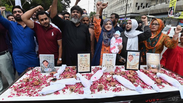 Pakistan suspends eight officials over hospital fire that killed 14 babies