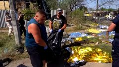 Russian missile strike kills 10 civilians in Kharkiv