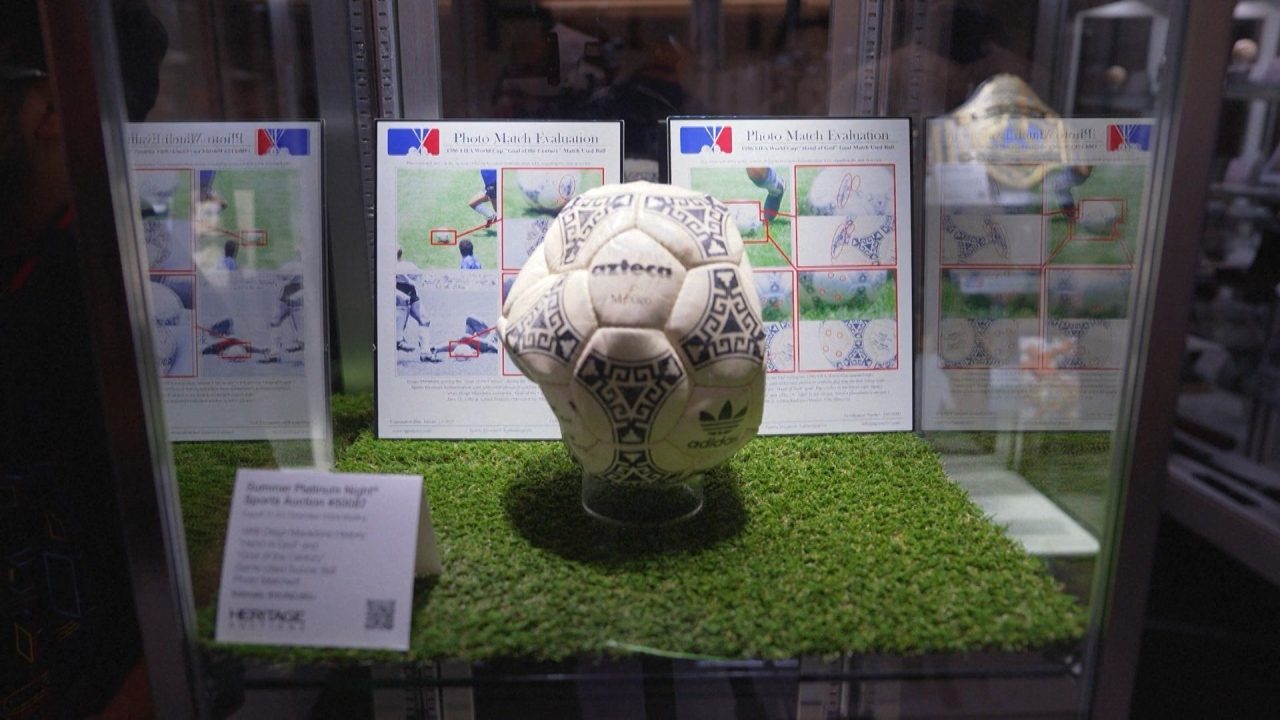 Maradona’s ‘Hand of God’ ball from Mexico sells for $3.35m