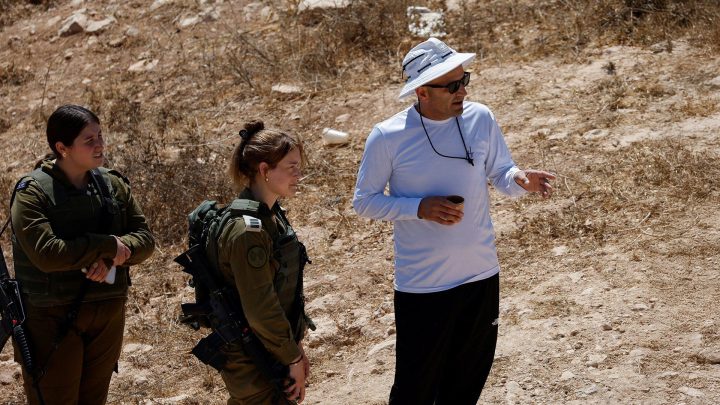 Israeli forces block Palestinian American Lou Ridi from walking on his land