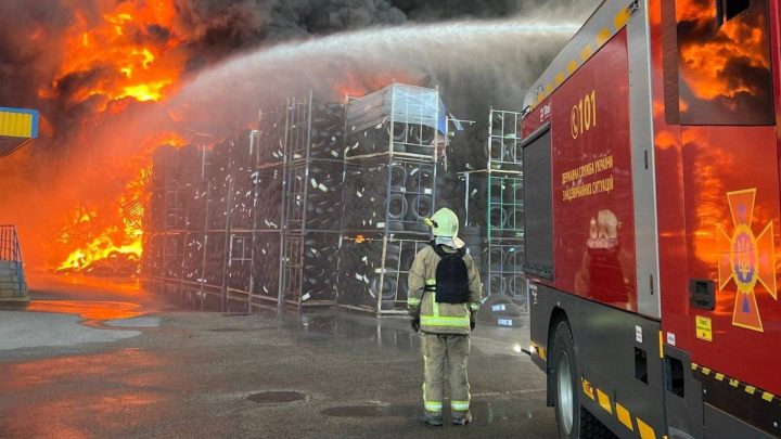 Russian strike on a munitions depot triggers deadly blasts near Kyiv