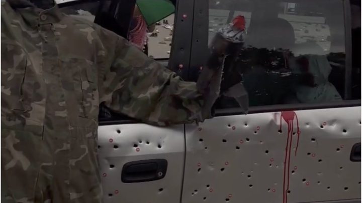 Bullet-riddled car on display in Berlin to remember Hind Rajab