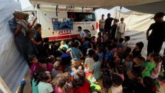 Damaged Gaza ambulance becomes ‘dream bus’ for children