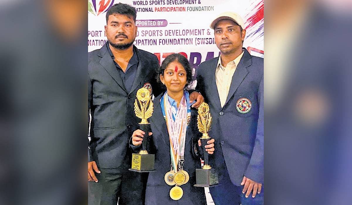 Vijayawada girl wins five gold medals in AeroSkatoBall competition