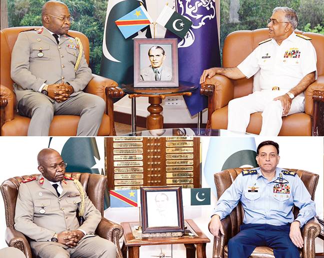 کانگو کے چیف آف ڈیفنس فورسز کی سربراہ فضائیہ اور بحریہ سے ...