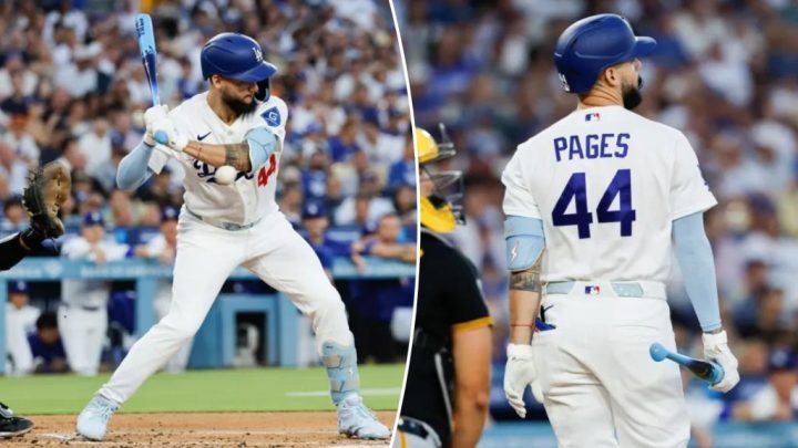 Andy Pages leaves Dodgers game after taking 100 mph fastball off hand