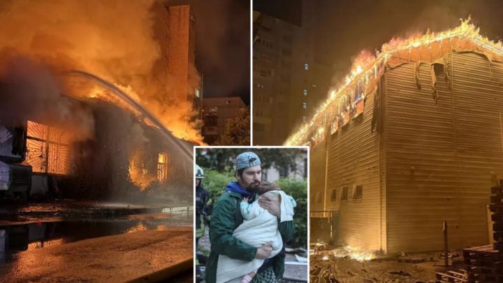 Russian missile barrage across Ukraine’s capital kills at least 12, wounds 33