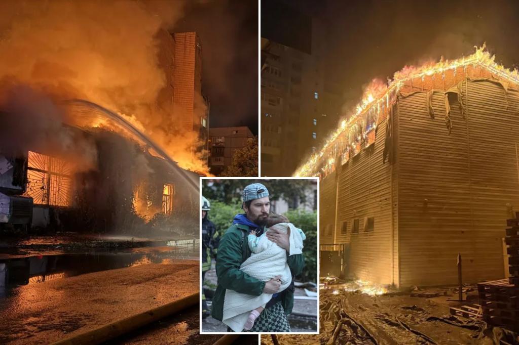 Russian missile barrage across Ukraine’s capital kills at least 12, wounds 33