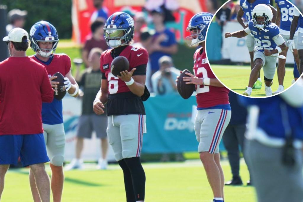 Giants offense shows everything it can be in joint Dolphins practice