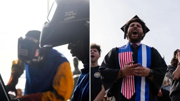 American colleges are facing a crisis as young people turn to trades