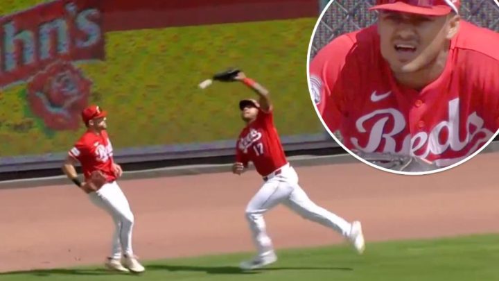 Outfielder’s two-out blunder in the ninth inning costs Reds the game in most brutal fashion