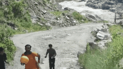 'OMG, OMG!' Villagers run for life as flash flood chases them after engulfing bridge – watch video