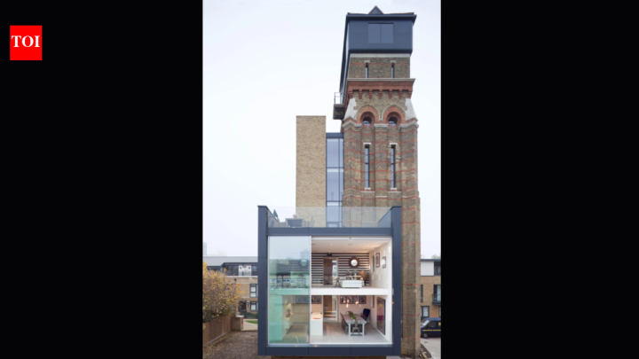 British couple turns derelict 85-foot Victorian water tower into family home