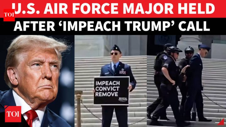 International 08:08 'Impeach failed Trump!': Air Force major arrested again after explosive attack — watch