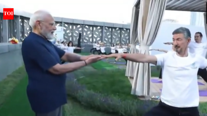IndiaWatch: PM Modi takes part in yoga session during Uzbekistan visit