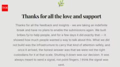 IndiaCrowd-funded anti-bribery portal shuts after amassing 2 lakh users in 48 hrs
