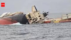 VijayawadaDay after China-bound cargo ship sank off Odisha, 22 of crew still missing