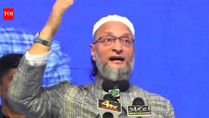 India‘They opposed Ambedkar’s Constitution, wanted Manusmriti’: Owaisi targets RSS, BJP