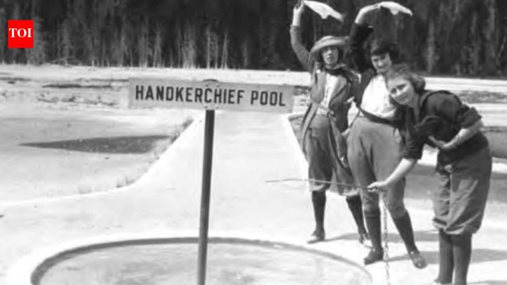 Yellowstone visitors once used Handkerchief Pool like a natural washing machine